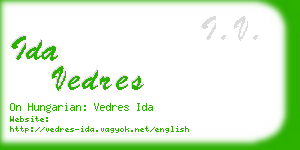 ida vedres business card